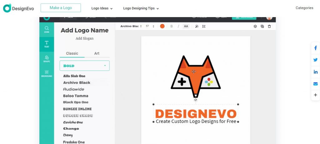 Design Evo Logo Designing Software