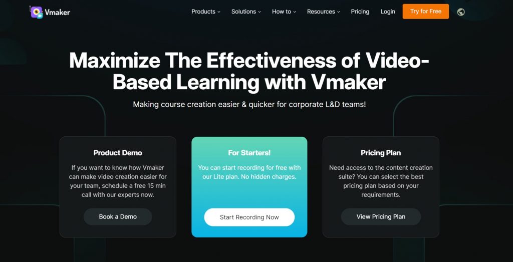 Vmaker For Video and Screen Recording 