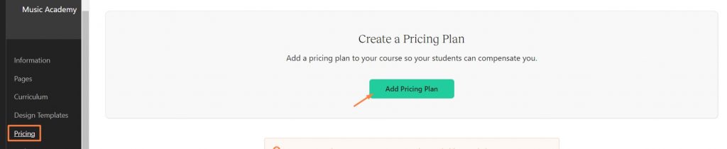 Adding Pricing Plan Of Your Course