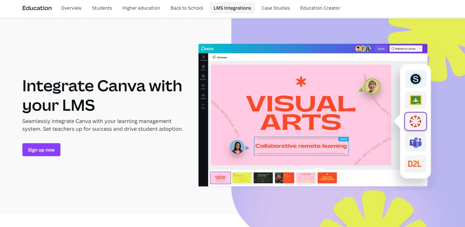 Canva integration with LMS