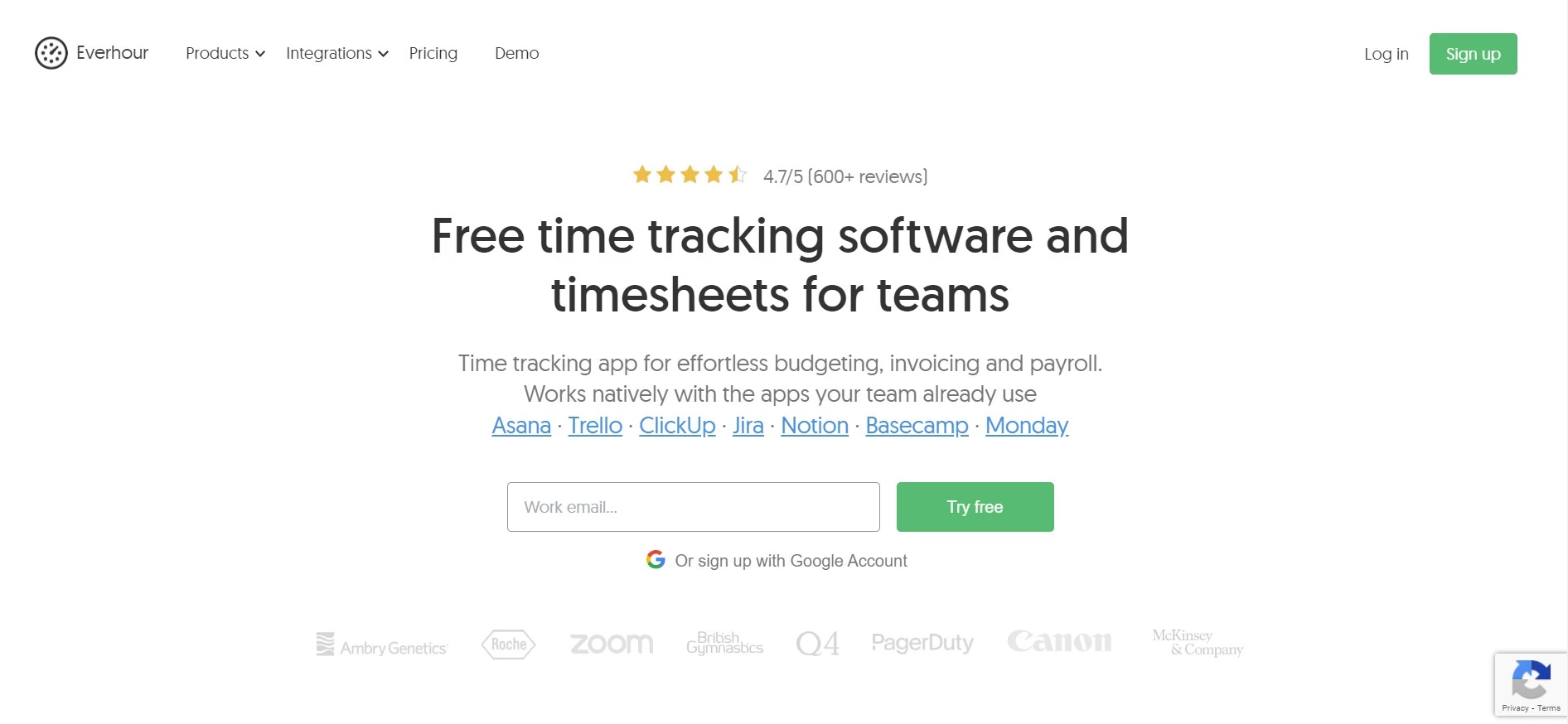 Everhour Time Tracking Tool